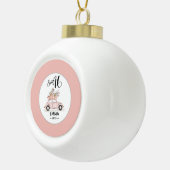 Sweet 16 Script Photo Car Pink Ornament セラミックボールオーナメント (右)