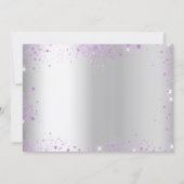 Sweet 16 silver lavender save the date card セーブザデート (裏面)