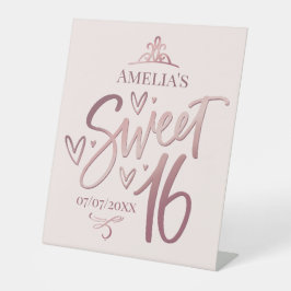 Sweet 16 Sixteen  Pedestal Sign 台座サイン
