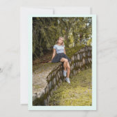 Sweet 16 Swing Girl With Silver Disco Glitter 招待状 (裏面)