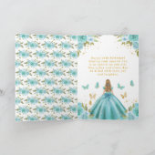 Sweet 16 Turquoise Princess Blonde Girl カード (内部)