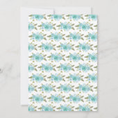 Sweet 16 Turquoise Princess Brunette Girl 招待状 (裏面)