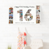 Sweet 16th Birthday Party Number 16 Photo Collage 横断幕 (インサイチュ)