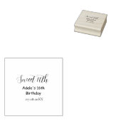 Sweet 16th birthday purple pastel mauve retro name ラバースタンプ (押印)