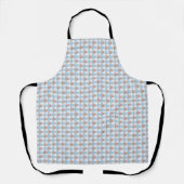 Sweet 50s Retro Rosebud Blue Gingham Check エプロン (正面)