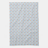 Sweet 50s Retro Rosebud Blue Gingham Check キッチンタオル (縦)