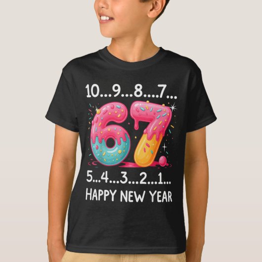 Sweet 67 New Year Countdown 2026 Funny Happy New Y Tシャツ (正面)