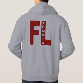 Sweet à capuche gris dos FLORIDA TENNIS パーカ (裏面)