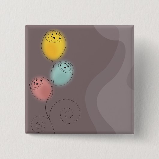 Sweet Abstract Flowers 缶バッジ (正面)