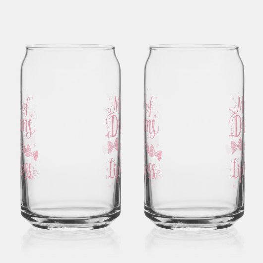 Sweet Aesthetic Makeup Lover Typography ガラス缶 (右)