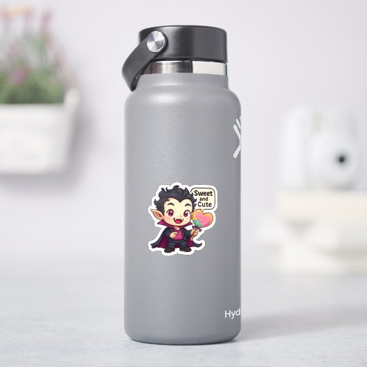 "Sweet and Cute" Chibi Vampire Sticker シール (HydroFlask)