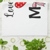 Sweet and stylish “Love You Mom” キッチンタオル (折り畳み)