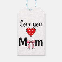Sweet and stylish “Love You Mom” ギフトタグ
