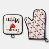 Sweet and stylish “Love You Mom” 鍋つかみ&鍋敷きセット (正面)