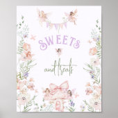 Sweet and Treats Fairy Birthday Lilac Wildflower ポスター (正面)