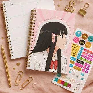 Sweet Anime Girl Aesthetic Planner  プランナー手帳