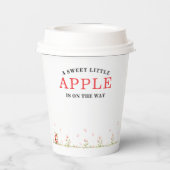 Sweet Apple Blossom ベビーシャワーの日程お知らせ 紙コップ (裏面)