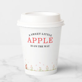 Sweet Apple Blossom ベビーシャワーの日程お知らせ 紙コップ