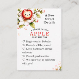 Sweet Apple Blossom ベビーシャワーのSave The Date エンクロージャーカード