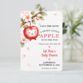 Sweet Apple Blossom ベビーシャワーのSave The Date 招待状 (スタンド正面)