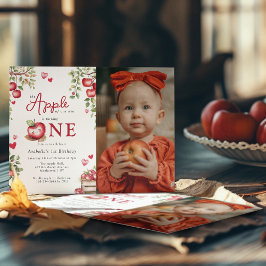 Sweet Apple Of Our Eye | フォトファーストバースデー 招待状