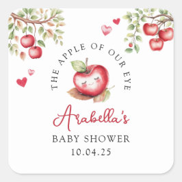 Sweet Apple Of Our Eye ベビーシャワー スクエアシール