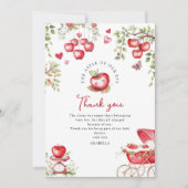 Sweet Apple Of Our Eye 赤ちゃんのお披露目パーティー サンキューカード (正面)