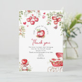 Sweet Apple Of Our Eye 赤ちゃんのお披露目パーティー サンキューカード (スタンド正面)