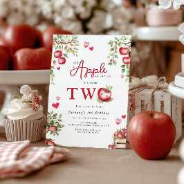 Sweet Apple Of Our Eye 2歳の誕生日 招待状