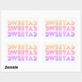 「Sweet As」レインボーステッカー 長方形シール (シート)