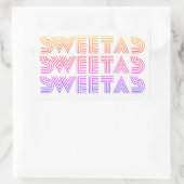 「Sweet As」レインボーステッカー 長方形シール (バッグ)