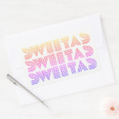 「Sweet As」レインボーステッカー 長方形シール (封筒)