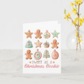 Sweet as a Christmas Cookie 空白の Greeting カード (黄色い花)