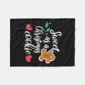 Sweet As A Christmas Cookie - Biscuit, Christmas C フリースブランケット (正面(横))