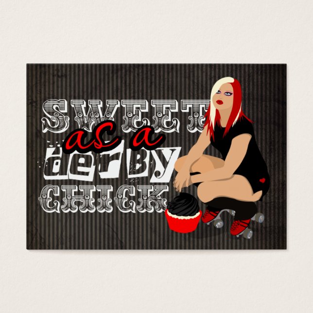 Sweet as a Derby Chickミニノートカード (正面)