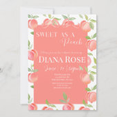 Sweet as a Peach Baby Shower Invitation 招待状 (正面)