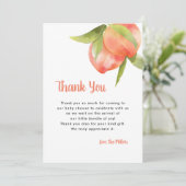 Sweet as a Peach Birthday Party招待ありがとう 招待状 (スタンド正面)