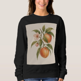 Sweet as a Peach | Vintage Peach Botanical Design スウェットシャツ