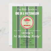 Sweet as a Watermelon - First Birthday Invitation 招待状 (正面)