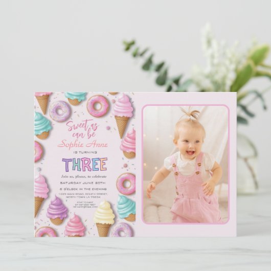 Sweet As Be Girl 3rd Birthday 招待状 (スタンド正面)