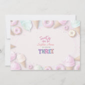 Sweet As Be Girl 3rd Birthday 招待状 (裏面)