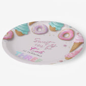 Sweet As Can Be Girlが3回目の誕生日を迎える ペーパープレート (アングル)