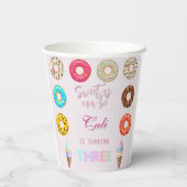 Sweet As Can Be Girlが3回目の誕生日を迎える 紙コップ (裏面)