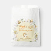 Sweet as can Beeのまわりに赤ちゃんシャワーありがとう フェイバーバッグ (正面)