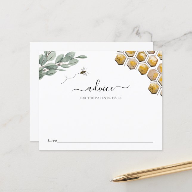 Sweet as Can Beeベビーアドバイスfor the Parents-to-Be (正面/裏面インサイチュ)