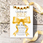 Sweet as Can Bee イエローリボン ベビーシャワー QR RSVP 招待状