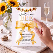 Sweet as Can Bee イエローリボン ベビーシャワー QR RSVP 招待状