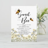 Sweet as can Bee バーチャルベイビーシャワー招待状 招待状 (スタンド正面)