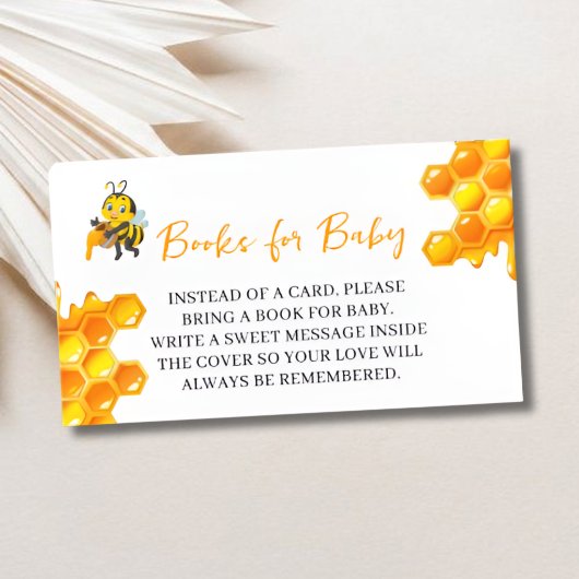 Sweet As Can Bee ベビーシャワーのお願い エンクロージャーカード