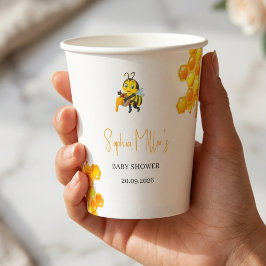 Sweet As Can Bee ベビーシャワーペーパークリップ 紙コップ